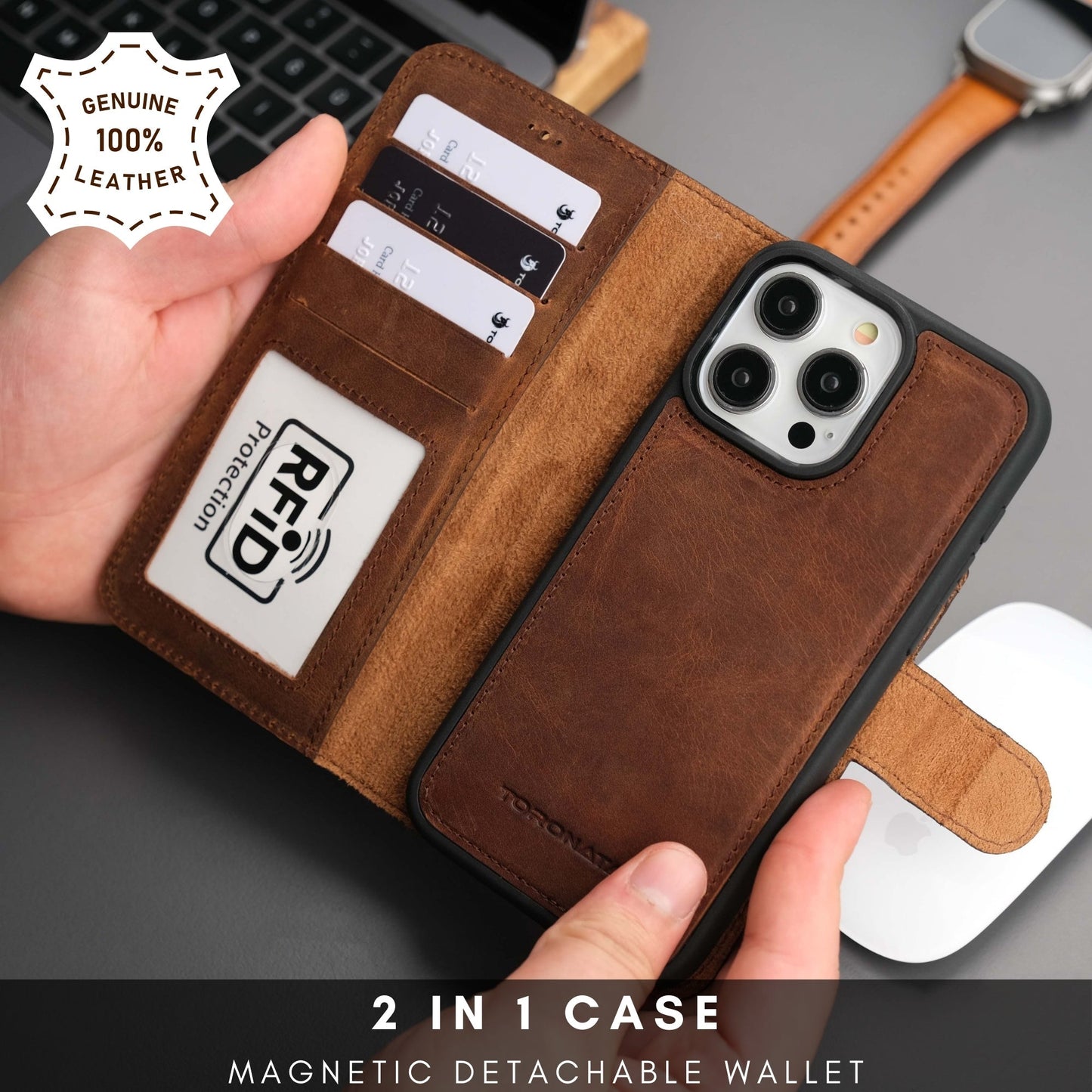 Casper iPhone 16 Pro Max Wallet Case Leather MagSafe-5