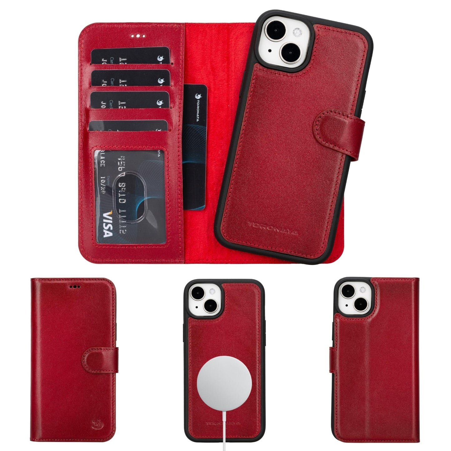 Casper iPhone 14 Series Detachable Leather Wallet Case-18