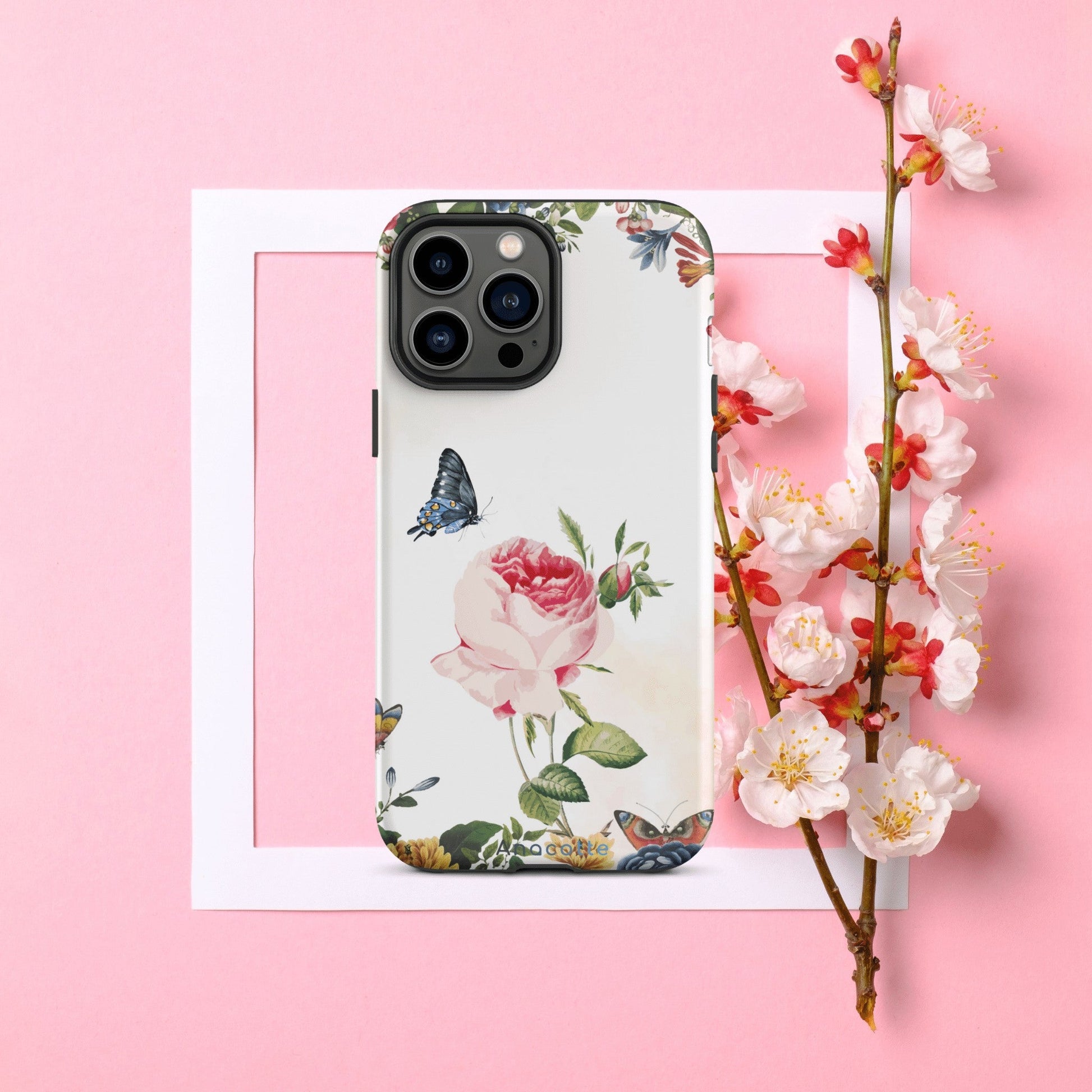 Anacotte Stunning Flower and Butterfly iPhone case-2