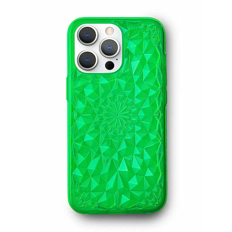 Neon Green Kaleidoscope iPhone Case-1