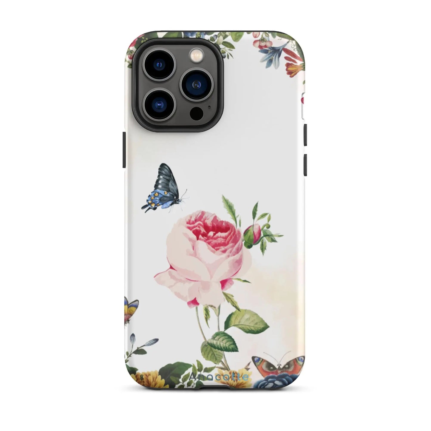 Anacotte Stunning Flower and Butterfly iPhone case-0