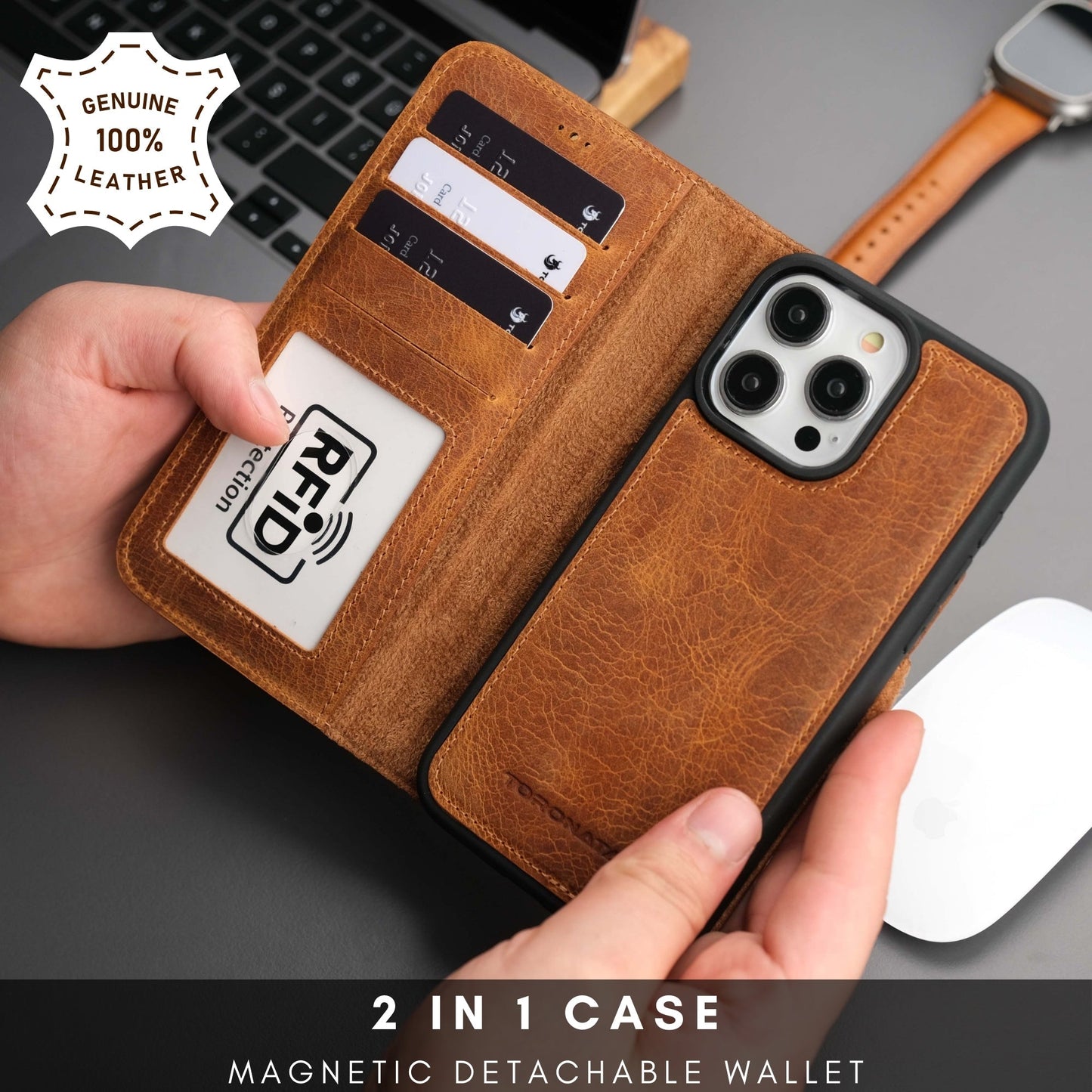 Casper iPhone 16 Pro Max Wallet Case Leather MagSafe-7