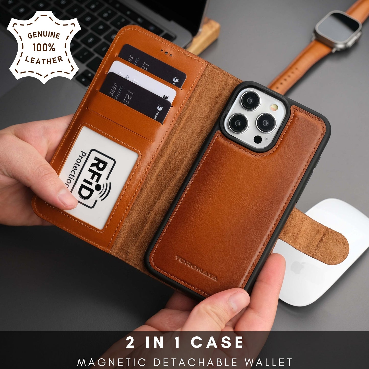 Casper iPhone 16 Pro Max Wallet Case Leather MagSafe-0