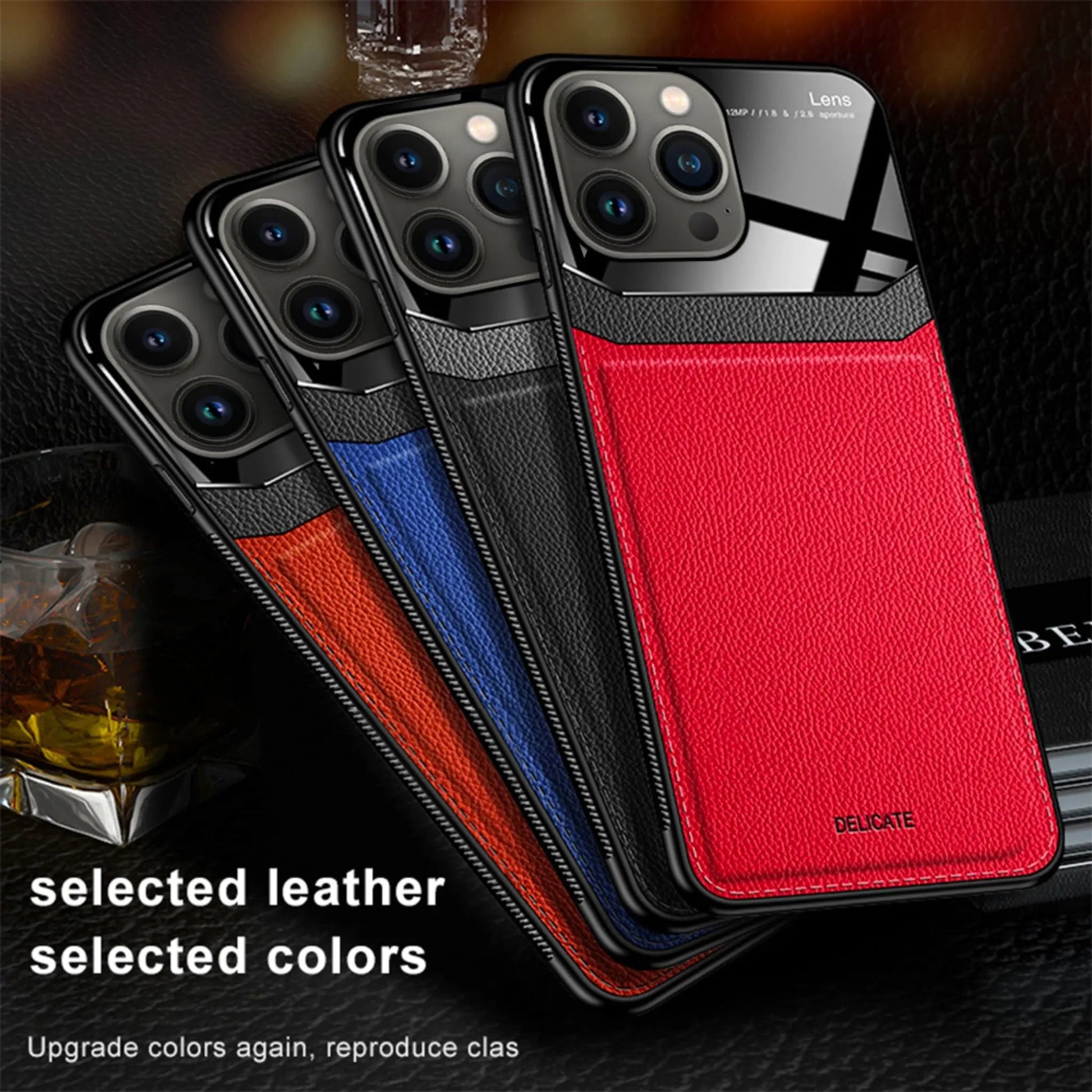 iPhone 14 Anacotte Leather Texture with Plexiglass iPhone case-2