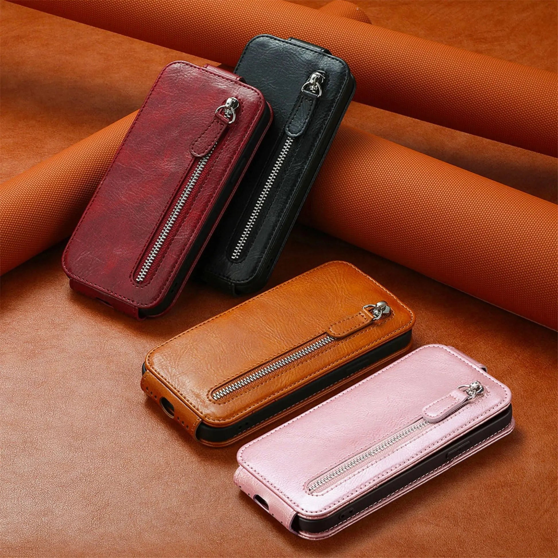 iPhone 14 Leather Zipper Card Wallet Style iPhone case-1